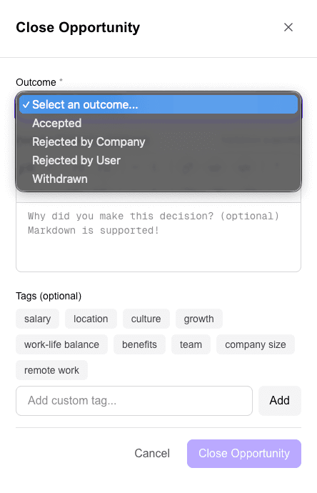 Smart Decision Tracking